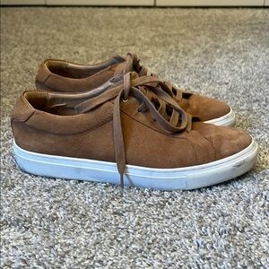 Banana Republic Brown and White Sneakers Suede Minimalist